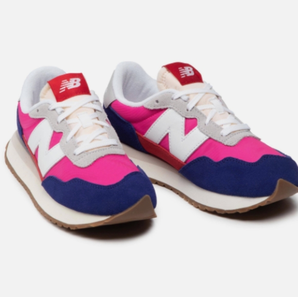 - New Balance 237 Kids Sneakers ‘Victory Blue & Pink - Picture 4 of 8